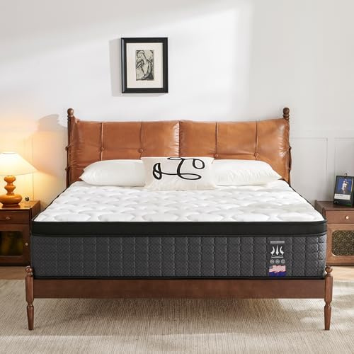 ZFHCBJ Queen Mattresses 14 Inch, Soft Gel Memory Foam Mattress in a Box with Euro Top Medium Plush Feel, Supportive Independent Pocket Springs for Pressure Relief & Motion Isolation