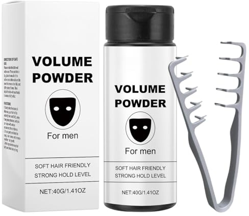 Hair Styling Powder & Texture Comb 2pcs Volumising Hair Products,Texture Powder with Natural Ingredients Oil Control,Charming Volume Wide Tooth Combs,Styling Combwith Texture (Comb, One Size)