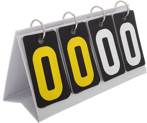 Beavorty Compteur de Score à Bascule en Plastique pour Tennis de Table et Baseball, Tableau d'Affichage Sportif Portable Adapté aux Étudiants et Compétitions