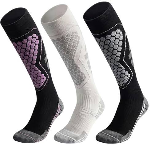 MyrkalaToy Ski Thermal Socks Mens - 3 Pairs Thermal Long Thick Ski Socks For Men, Uk 6-11, Skiing Accessories,For Winter, Skiing, Outdoor, Sports, Snowboarding, Hiking