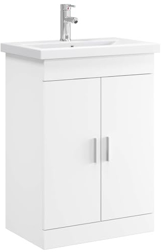 vidaXL Badrumsmöbelset Vit 61 x 40 x 84,5 cm Konstruerat trä
