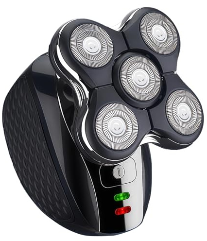 Elektrischer Rasierer, 5-in-1 Wiederaufladbarer Rasierer mit Nasentrimmer, Gesichtsbürste, Haarschneidemaschine, Waschbares Design, Ergonomischer Griff, USB Wiederaufladbar