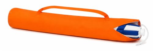 Terryshop74 Sac porte-parasol de plage 120 x 18 cm - Housse en polyester avec bandoulière - Porte-parasol universel pour mer, camping et jardin - Orange