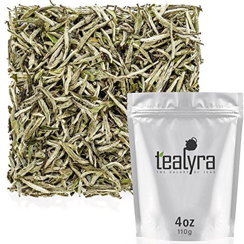 Tealyra - Premium White Silver Needle Tea - Bai Hao Yinzhen - Organically Grown in Fujian China - Superior Chinese Silver Tip White Tea - Loose Leaf Tea - Caffeine Level Low - 110g (4-ounce)