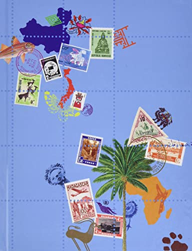 Exacompta - Ref. 25634E - Lot of 5 stamp albums 16 pages globe trotter - 16.5 x 22.5 cm - assorted colors: 0