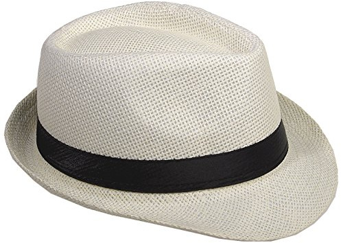 Miobo Chapeau de Paille, Fedora Polyvalent, Design Trilby, Protection Solaire