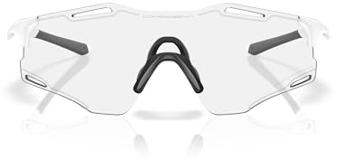 Oakley OO9512D CYBR Zero Sunglasses, Matte White/Clear Photochromic 50% Black Iridium, 39 mm