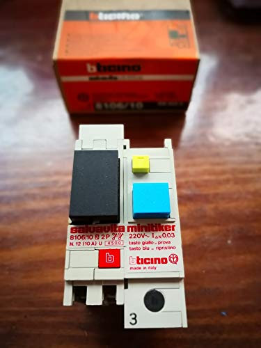 Bticino Magnetotermico Differenziale Minitiker 10A 0,03A 220V art. 8106/10