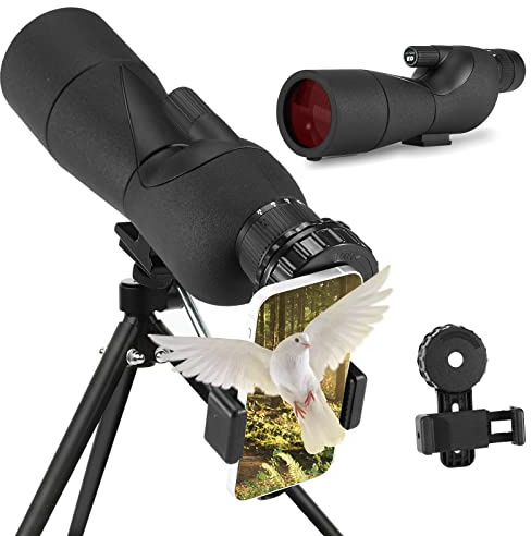 Spektiv, Dual-Fokus, leistungsstarkes Monokular für Erwachsene, 60 mm Objektiv, große Sicht, wasserabweisend, Teleskop für Wildtiere, Vogelbeobachtung, Camping, Reiselandschaft, Geschenke für Männer