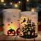 BOYATONG 12 Windlicht Tischdeko Halloween Deko Tisch, Kürbis/Fledermaus/Hexe/Spinnennetz Garten, Kinder Geburtstag Party Set, für Teelichter oder Kerzen, (B001)