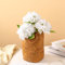 YunNasi Flores Artificiales Hortensias 3pcs Ramo de Hortensias Flores Falsas para la Decoración del hogar de Imitación para Boda,Fiesta Regalo de Cumpleaños (Blanco)
