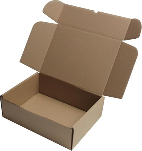 MEG4TEC Brown Shipping Boxes 12 x 9 x 4 (30cm x 22.5cm x 10cm) | Fits A4/C4 Documents, Photos, Books | Gift Packaging (100)
