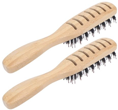 Herren-Haarbürste, Bambus-Stylingkamm mit 9 Reihen für Männer und Frauen, Poliertes, Geeignet für Alle Pflegebedürfnisse mit Elegantem Design