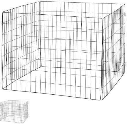 Relaxdays Komposter Metall, 2er Set, Biokomposter Garten, HBT: 70 x 90 x 90 cm, 560 Liter, Drahtkomposter Stahl, schwarz