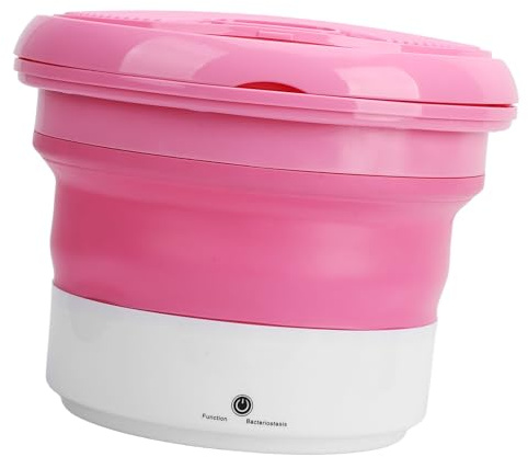 Naroote Kleine Wäscherei -Waschmaschine Waschmaschine Tiefe Reinigung für Socken (PINK)