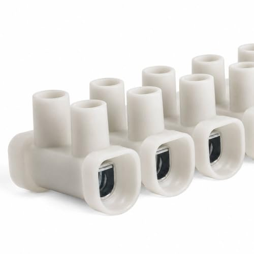 Ciabatta di collegamento 10 mm bianca – Morsetto per cavo elettrico – Connessione sicura – Uso domestico e professionale – Impianti a bassa tensione