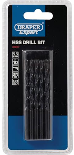 Draper 38807 Expert HSS Drill Bit, 5.5mm Ø, Pack of 10 , Blue