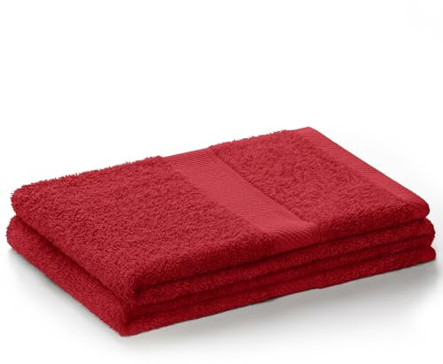DecoKing Handtuch 50x100 cm Bordeaux Baumwolle Bambus Viskose saugfähig antibakteriell Bamboo Bamby weinrot dunkelrot Burgund Wine Dark red Burgundy