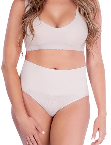 Belly Bandit Basics C-Section Recovery Brief – High-Waisted Compression Underwear for Postpartum & Surgical Healing – Soft, Breathable, and Supportive Maternity Shapewear - Medium, Nude