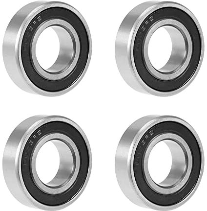 sourcing map 6003-2RS Rillenkugellager, 4 Stück Doppelt Geschirmt Kugellager Doppelt Abgedichtete Chromlager 17mm X 35mm X 10mm