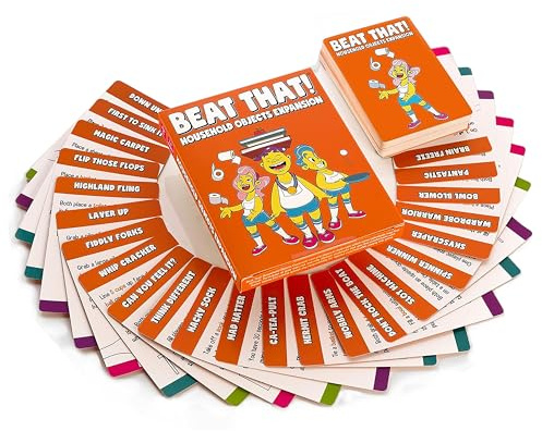 Gutter Games Beat That Household Objects Expansion - Fun Family Board Game for Kids and Adults - Great Stocking Fillers or Gift for Christmas Parties or Family Gatherings - Game Perfect for Laughs