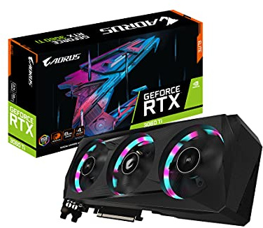 GIGABYTE AORUS GeForce RTX 3060 Ti Elite 8G (REV2.0) Graphics Card, 3X WINDFORCE Fans, LHR, 8GB 256-bit GDDR6, GV-N306TAORUS E-8GD REV2.0 Video Card