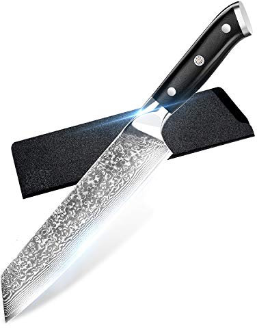 Damascus Chef Knife 8 Inch Japanese Kitchen Knife VG10 Professional Japanese Chef Knife 67-Layer High Carbon Stainless Steel Gyuto Knife