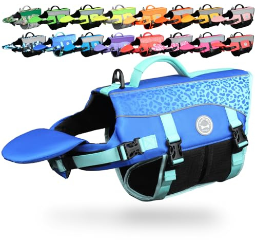 VIVAGLORY Chaleco Salvavidas para Perros con Flotador Frontal Removible, Chaleco Salvavidas con Detalles Reflectantes y Acolchado Extra para Nadar y Navegar, Azul Oscuro, XS