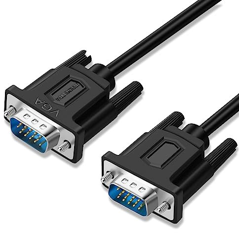 SHULIANCABLE VGA auf VGA Kabel, 15-polig, Full HD 1080P für Computer, Monitore, Projektoren (10M)