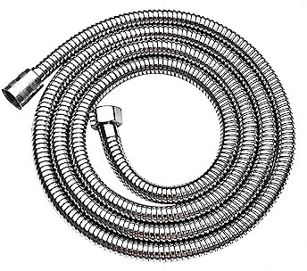 HAPPUP Premium Duschschlauch, 1.5m, Silber, Edelstahl, Duschkopfanschluss, Anti-Twisting, Korrosionsschutz, 2 cm Durchmesser, 5 bar Druck, 2 mm Wandstärke