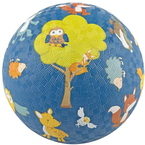Sigikid 43086 palla di gomma foresta, blu, colorato, maneggevole, a partire da 1 anno, gomma naturale