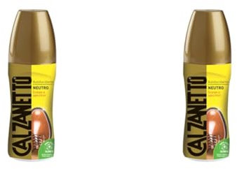 Calzanetto, Autolucidante Proplanet, Autolucidante per scarpe in pelle lucida, liscia ed finta pelle, Neutro, flacone liquido con spugna incorporata, nuova formula proplanet (Confezione da 2)