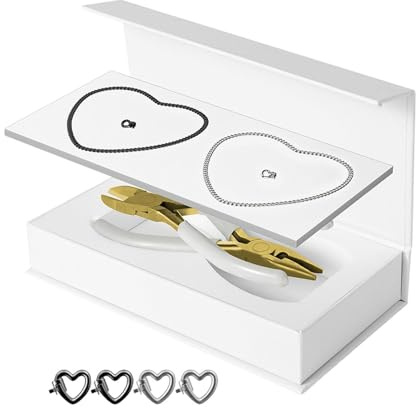 Baoblaze Bracciale Permanente Kit Fai da Te Artigianato Unico Braccialetti per Braccialetti di Regalo per L'anniversario Coppia di Ami, 1 Nero 1 Argento