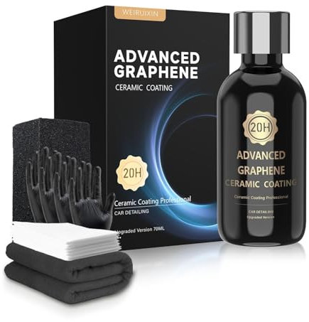 20H Advanced Graphene Ceramic Coating for Cars, Ceramic Car Auto Detailing kit (70ml), 10+ Years of Long Lasting Protection,Ultra High Gloss,Apply After Car Wash & Paint Correction