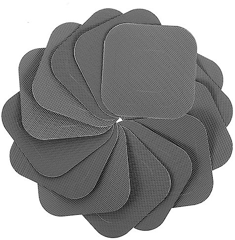 IMIKEYA Pegatinas Antideslizantes para Bañera Ovaladas 20 Unidades Adhesivas Autoadhesivas Color Gris Resistente Al Agua Baño y Ducha Seguridad Antideslizante para Cabina y Suelo Bañera