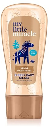 My Little Miracle Bubbly Baby Oil Gel Shea & Cocoa Butter Ideal For Baby Massage, Moisturises & Protects From Dryness 200ml