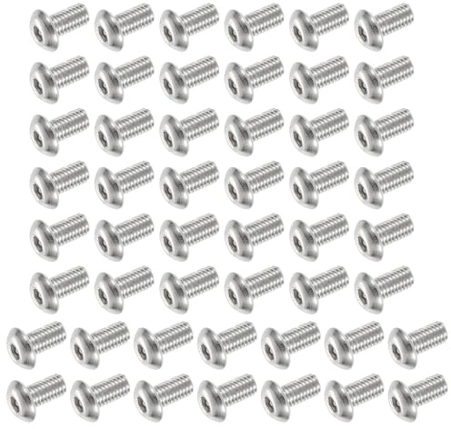 PATIKIL Viti A Testa Bombata Con Innesto Esagonale, 50 PZ #10-32 UNF x 3/8 Pollice 304 Acciaio Inossidabile Innesto Esagonale Filettatura Completa Bulloni Macchina Per Mobili, Argento
