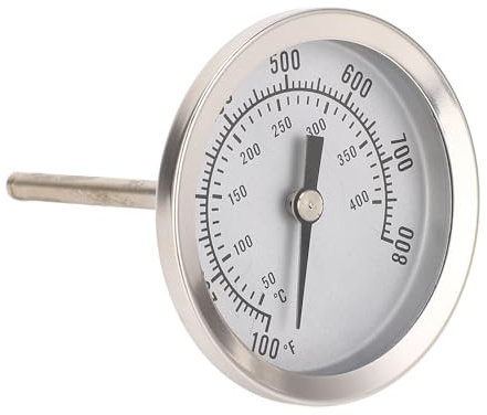 ViaGasaFamido Termometer med Dubbla Skala, 304 Ugnstermometer i Rostfritt Stål med 62 Mm Urtavla för Exakt 100-800℉ övervakning, Idealisk för Kommersiell Matlagning och Matlagning