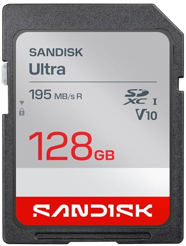 SANDISK Ultra SDXC UHS-I Card 128 GB (läshastighet upp till 195 MB/s, Full HD-video, V10, U1, C10) SANDISK Memory Zone App