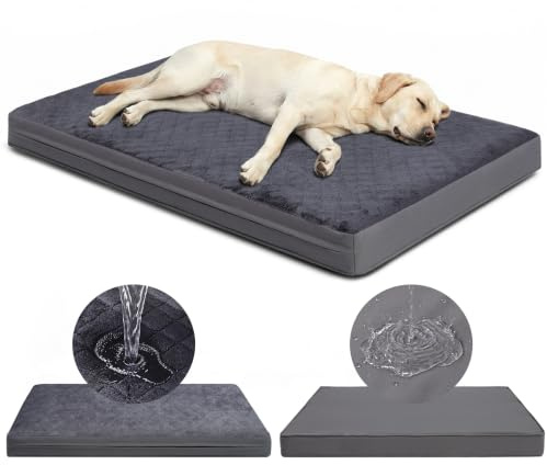 Favodormir Cama Perro Grande-104x68x8 Cm, Colchón Impermeable para Perros