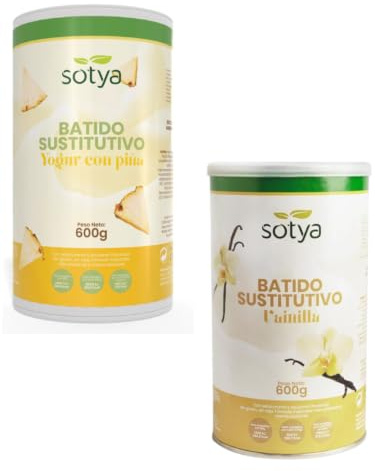 Batidos Saciantes Sustitutivos de Comida para Control de Peso Pack 2 Sabores Yogur con Piña y Vainilla Con Fibra, Proteínas, Vitaminas y Café Verde Dieta Hipocalórica