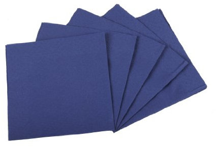 Funny Zelltuchservietten | 33 x 33 cm, 1/4 Falz, 3-lagig, dunkelblau|4er Pack (4 x 250 Stück)