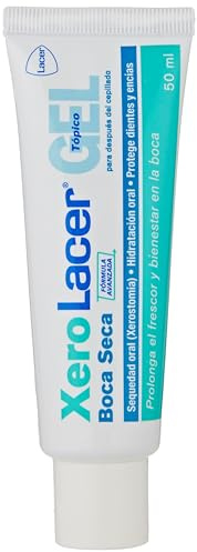 LACER XERO - Gel Tópico 50 ml, Gel Dental, Alivio de la Sequedad Oral, Refresca la Boca, Remineraliza el Esmalte, Refuerza las Encías, Reequilibra la Flora Bacteriana