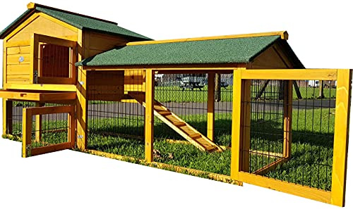 Eggshell LARGE SMOKEY XL NATURAL COLOUR RABBIT HUTCH GUINEA PIG HUTCHES RUN RUNS LARGE 2 TIER WITH NIGHT SHUTTER