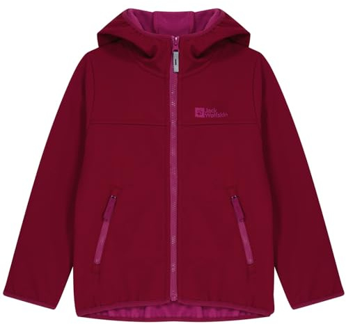 Jack Wolfskin Unisex Kinder Fourwinds Kids Jacket, Dark Ruby, 176 EU