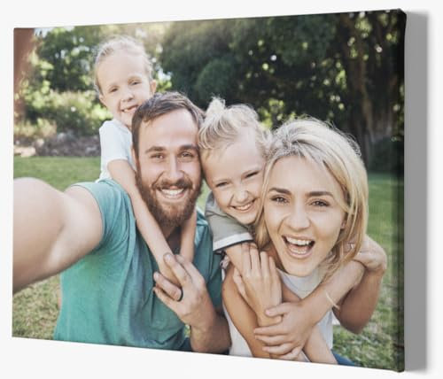 Deqosy Ihr Foto auf Leinwand Querformat 40 cm x 30 cm, direkter Upload, Ihr eigenes Bild auf Leinwand mit Holz-Keilrahmen, Wandbild mit Wunschmotiv