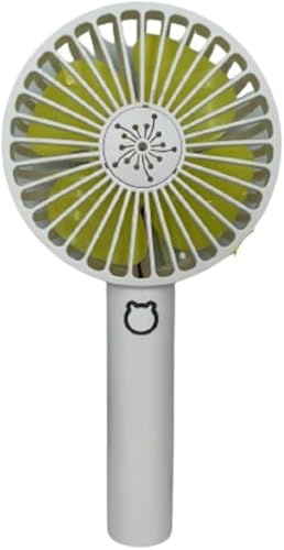 Mini ventilatore portatile, elegante, portatile, maneggevole, con 3 potenti velocità del vento, riutilizzabile, per campeggio, viaggi, casa, ufficio, palestra, cucina, picnic, motore silenzioso senza