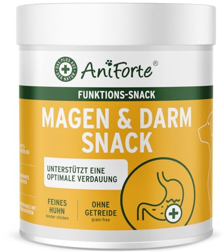 AniForte Snack gastrique et intestinal pour chiens 300 g – Friandises digestives avec probiotiques, tourbe médicinale, favorise la régulation intestinale et la digestion, améliore la texture des
