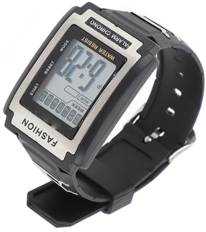 Digitale Sportuhr, wasserdichte Schwimmuhr, Rechteckige Outdoor-Chronograph-Armbanduhr mit Alarm, Multifunktionale Großbild-Digitaluhr für Laufwanderungen