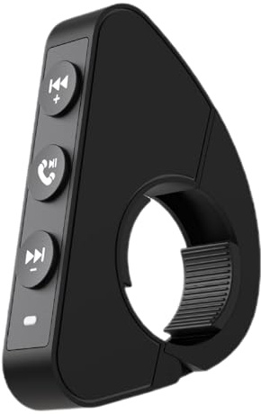 Telecomando per moto, controllo del volante | Driver impermeabile 5.0 | Pulsante remoto multimediale, batteria da 160 mAh, wireless per vari telefoni cellulari, driver v